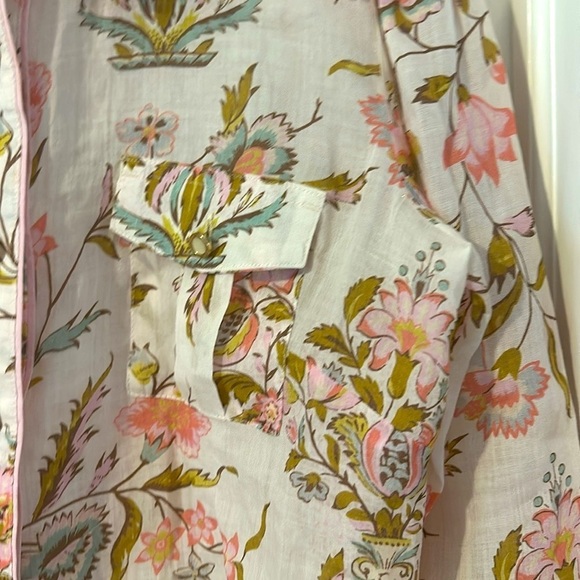 NWOT Women’s Spartina 449 Claudette Blouse Jane Jardinere Cream Size XS - Picture 6 of 12